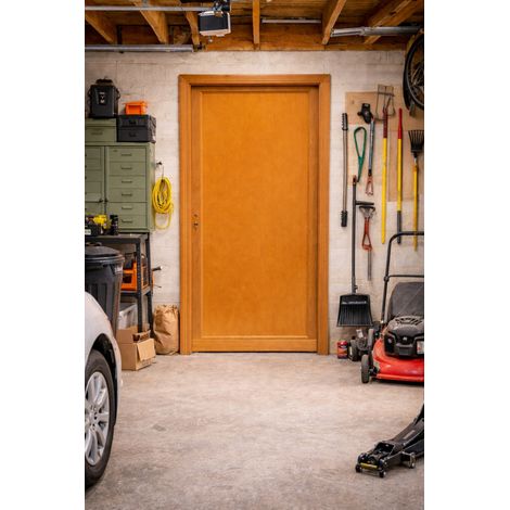 Porta di servizio Armagos in legno massello, H.200xl.80 p. destra + Dimensioni maniglia e canna (rif 01245F924) Tabella