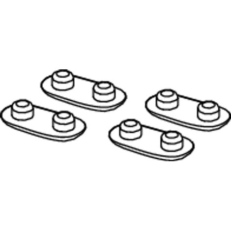 TECE Tope de apoyo para asiento de inodoro TECEone (4 piezas), 9820423