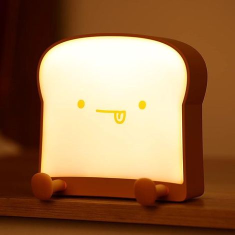 Lampe de nuit enfant portable en forme de pain, rechargeable USB, veilleuse douce pour chambre de garçon et fille, éclairage nomade LED, cadeau ludique et pratique. (1/5)