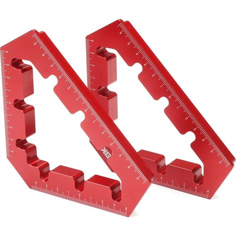 Rechtwinklige Klemmen aus Aluminiumlegierung mit 45/90-Grad-Positionierungswinkel, Holzbearbeitungswerkzeuge, Zimmermannswinkel für Holzbearbeitung und Heimwerkerarbeiten