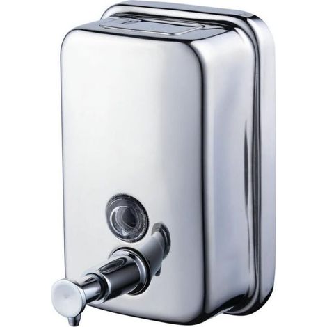 18 oz/500 ml Wall Mounted Soap Dispenser for Kitchen and Bathroom, Stainless Steel, Polished Chrome (1/5)