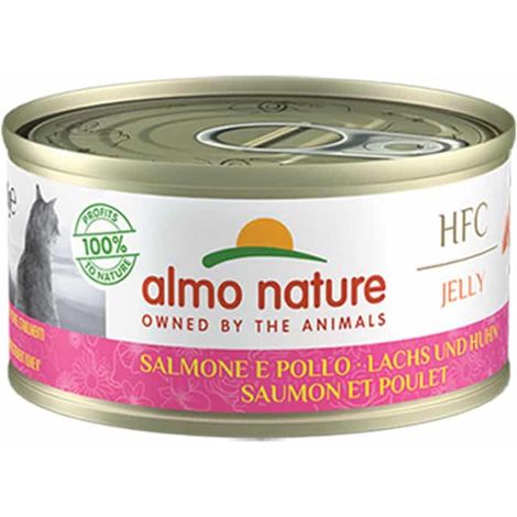 Almo Nature Gatto HFC Jelly Lattina 70gr Salmone e Pollo