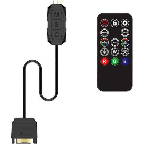 Contrôleur ARGB, contrôleur RGB pour boîtiers d'ordinateurs PC, éclairage LED à 3 broches.