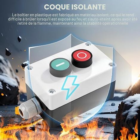 LAY5-EA3341 Bouton-Poussoir Rouge Vert NO NC AC 690V 10A Station de Commande HB2 pour Circuits Moteurs (1/2)