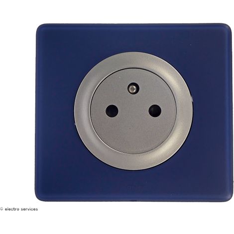 Prise de courant 2P+T Surface Céliane Complet Schiste Griffes: Sans griffes