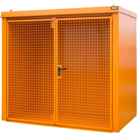 Bauer Südlohn Conteneur pour bouteilles de gaz GFC-B M3, peint, orange jaune