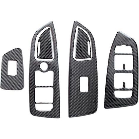 Autocollant en fibre de carbone pour bouton de lève-vitre et accoudoir de porte pour S90 S90l 2017-201-- (1/5)