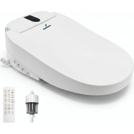 WC giapponese – Sedile WC elettrico con funzione bidet integrata – Marca francese – Acqua calda istantanea, sedile riscaldato e funzione di asciugatura – Installazione semplice – Compatibile con WC st (1/5)