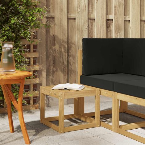 vidaXL Banc de Jardin Blanc 43 x 43 x 37 cm Bois d'Acacia Massif