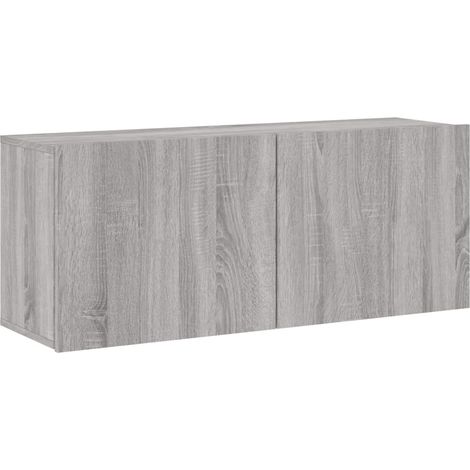 Mobile TV multimediale scaffale TV credenza TV sala da pranzo soggiorno camera da letto parete sonoma 100 x 30 x 41 cm grigio 020028173