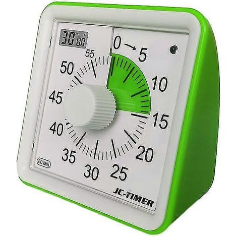 Minuteur visuel avec compte à rebours, intervalle de 60 minutes, fonctionnement silencieux.-AquaForge (1/5)
