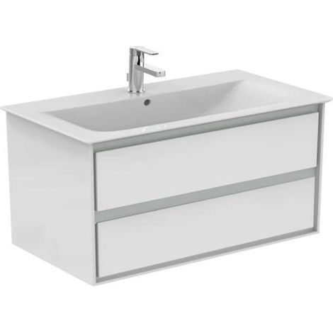 Ideal Standard Connect Air - Mobiletto sottolavabo 100x44x49 cm, bianco lucido/grigio chiaro opaco E0821KN (1/5)