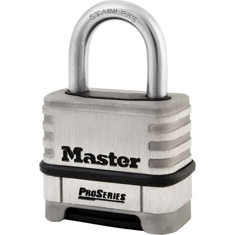 Master Lock ProSeries 1174D Stainless Steel 4-Digit Combination Padlock – 57mm (2.24 inches) for Enhanced Security (1/2)