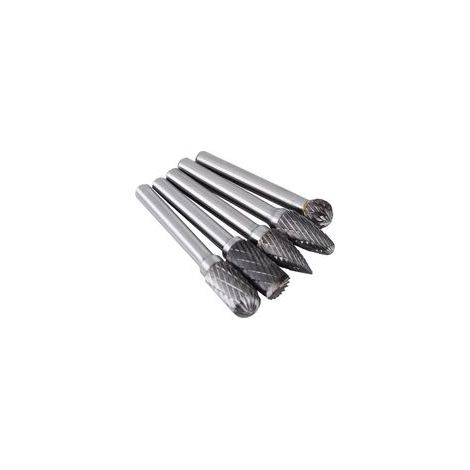 Fresa rotativa, 5 piezas de fresa de acero de tungsteno con vástago de 6 mm y cabeza de 10 mm. Kit de brocas para fresadora rotativa para taladro eléctrico. Limas rotativas para amolar. Fresas rotativ