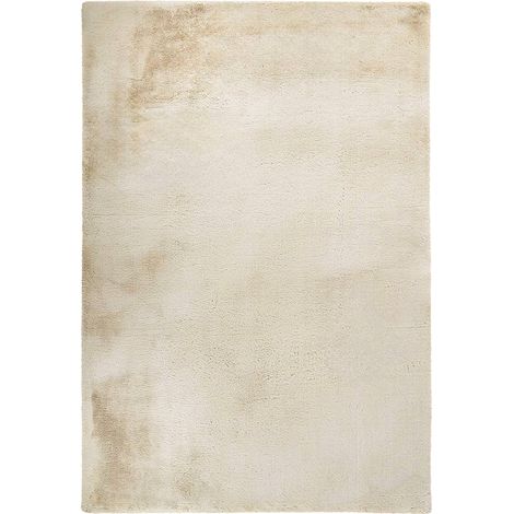 Tapis crème shaggy haut confort doux et résistant - 150 x 80 cm (1/5)