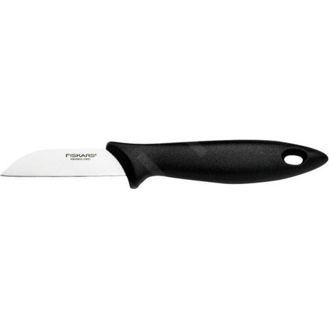 Couteau fiskars éplucher acier inoxydable noir 7 cm
