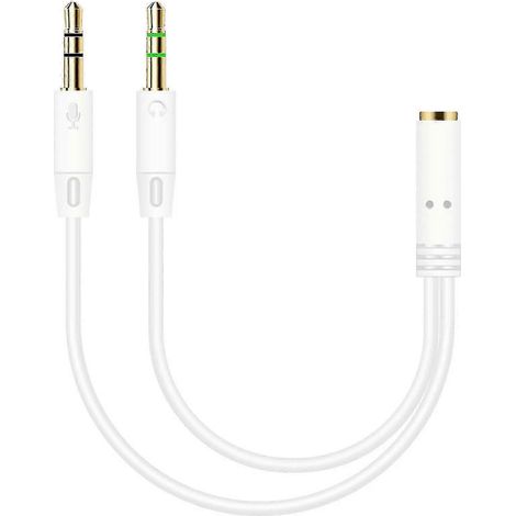 Adaptateur répartiteur pour casque audio, prise jack femelle 3,5 mm vers 2 prises jack mâles, câble auxiliaire (1/5)