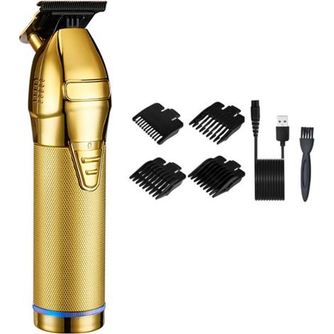 Cortapelos inalámbrico para hombre con peines (3/6/9/12 mm), kit eléctrico para cortar el pelo, recortadora de barba, set de aseo y cuidado personal para barberos.