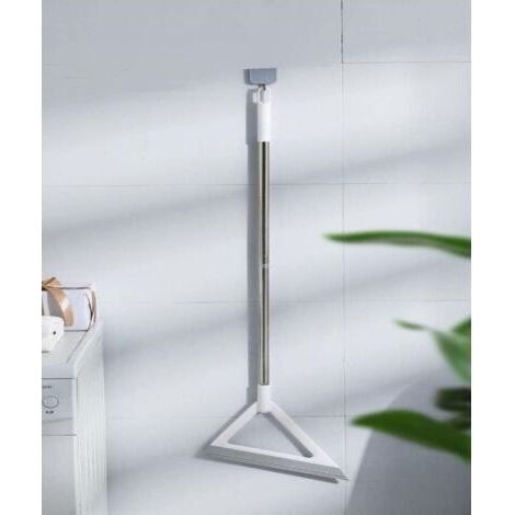 Balai multifonction amovible (acier inoxydable et TPR) pour salle de bain, nettoyage des murs, carrelages, portes, fenêtres et vitres. (1/5)