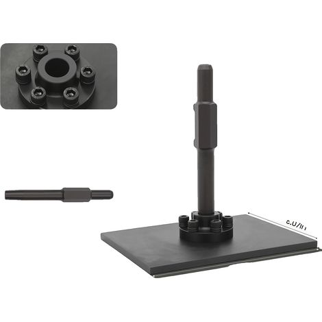 Attrezzo per la compattazione del calcestruzzo, lunghezza del manico 27 ​​cm, diametro della biella 30 mm, dimensioni della piastra vibrante 26x20,5 cm, peso lordo 6 kg, peso netto 5,6 kg (1/5)