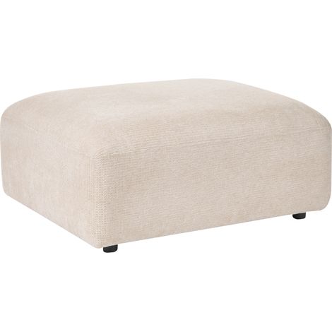 Otomana moderna módulo de sofá modular tapizada en tela reposapiés rectangular tapicería repelente al agua beige claro Hede (1/5)