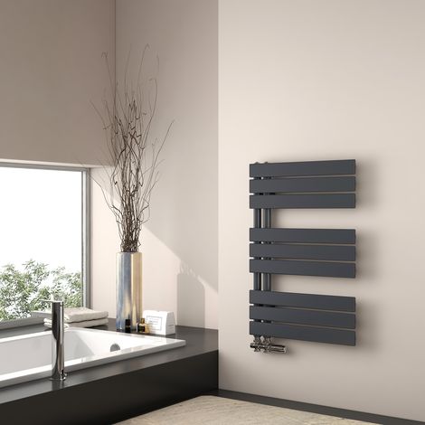 EMKE Sèche-serviette eau chaude, 762x500mm - Anthracite Sèche-serviettes Panneau Plat