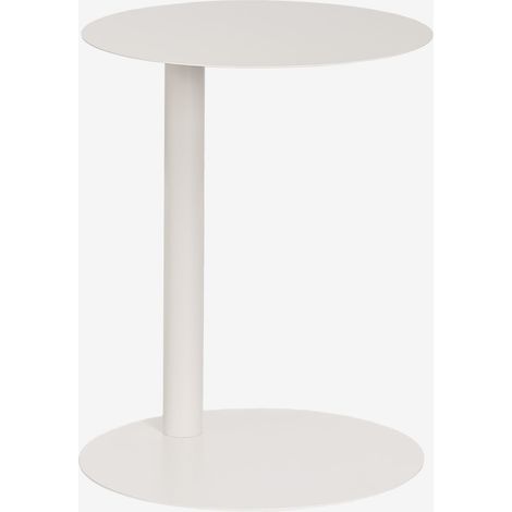 Mesa auxiliar para jardín redonda Ø40 cm en acero inoxidable Yannik SKLUM             