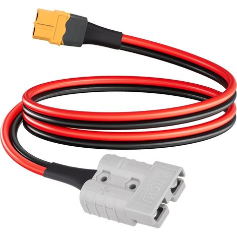 câble de connexion rapide SB50 10 AWG 0,6 m vers XT60 femelle pour batterie RC panneau solaire station d'alimentation solaire portable (1/5)