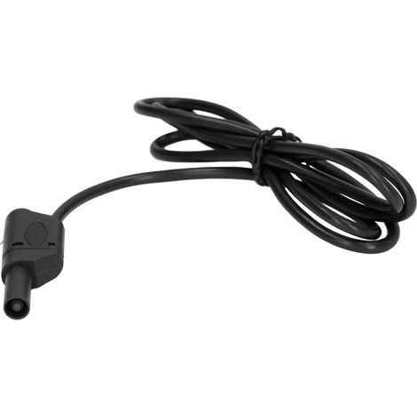 Packung mit 4 schwarzen Bananensteckern für Messleitungen, Sicherheitsstecker, passend für das elektrische Multimeter-Set J.70016 (Stecker-Stecker-Verbindung). (1/5)