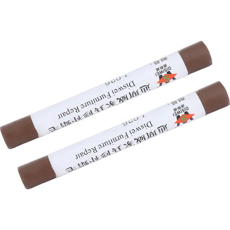 Lot de 2 crayons de peinture pour meubles et sols, pour retoucher les rayures et réparer les composites de bois (vert olive pâle). (1/5)