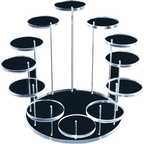 12-stöckiges, transparentes Ausstellungsregal für Schmuck, Kuchen oder Dekorationen (1/5)