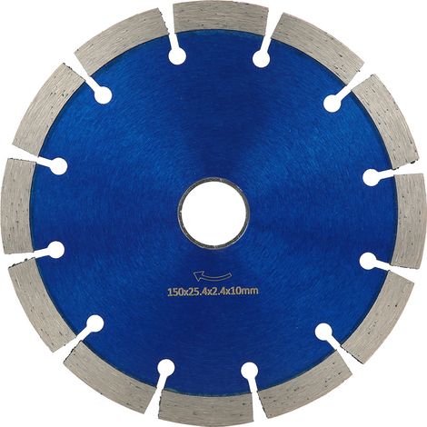 Disque diamant 150mm pour meuleuse, lame circulaire à tronçonner marbre et béton (1/5)