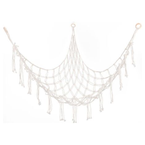 Grand filet ou hamac pour animaux en peluche bohème, 139,7 cm, hamac pour jouets, objets en macramé, coin de rangement pour animaux, filet suspendu, hamac en maille, sac de rangement pour jouets (1/3)
