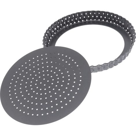 Perforated Tart Tin 20 cm Non-Stick Removable Base Suitable for Baking and Various Baking (1/5)