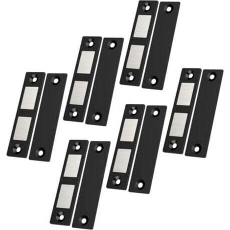 6er-Set ultradünne magnetische Schranktürverschlüsse, starke magnetische Türriegel für Schranktüren, magnetischer Verschluss für Schiebetüren, magnetische Küchenschränke, Haushalt, Schubladen, Schwarz