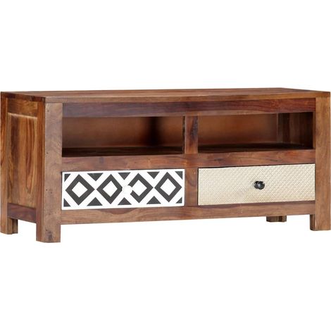 TV Cabinet 90x30x40 cm Solid Acacia Wood vidaXL (1/5)