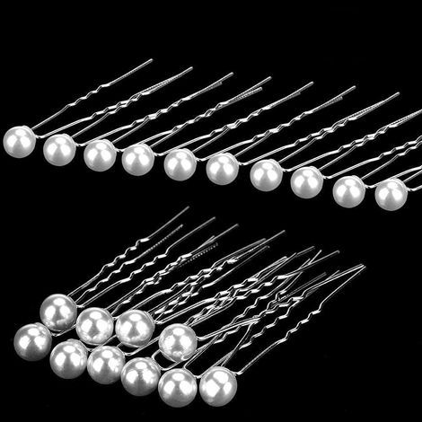 Set di 20 fermagli per capelli a forma di fiore per matrimoni, feste e compleanni. (1/5)