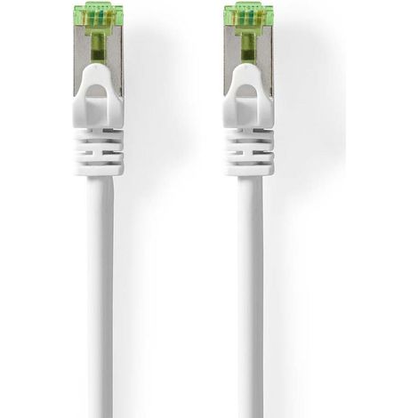 Cable de red cat7 sftp rj45 macho rj45 macho 200 metros sin enganches redondo lszh blanco caja