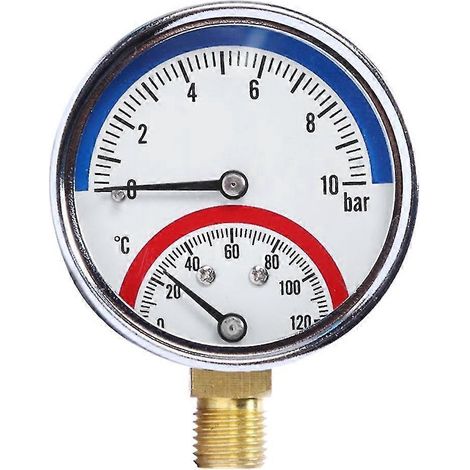 Thermomanomètre 2024, jauge de température et de pression G1/4 pour système de chauffage au sol