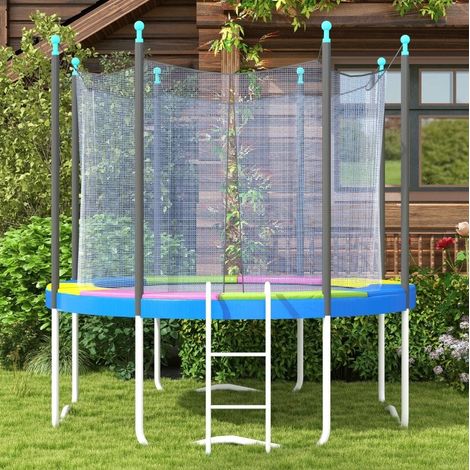 Protector de borde para trampolín Ø244 x 30 cm, acolchado, impermeable, plástico multicolor (1/5)
