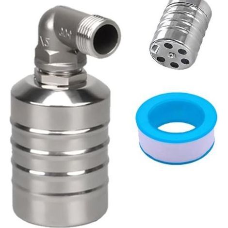 Robinet à flotteur en acier inoxydable 304 1/2", vanne de contrôle automatique du niveau d'eau, robinet à flotteur de remplissage automatique pour réservoirs (1/5)