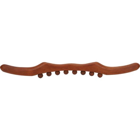 Bâton de massage neuf à huit billes carbonisées, bâton de massage des méridiens en bois de hêtre, bâton de massage du dos pour institut de beauté, bâton de massage à domicile (1/5)