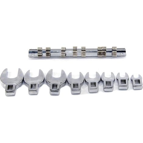 Jeu de clés métriques pour pieds de biche de 10 mm, 11 mm, 13 mm, 14 mm, 16 mm, 18 mm, 19 mm, 22 mm, outil industriel (1/4)