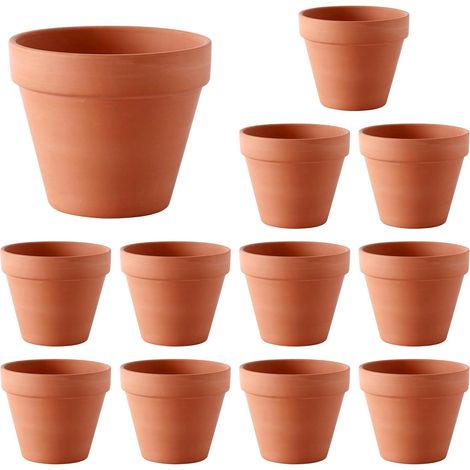 12 Pots en Céramique, Pots pour Semis, Mini-Pots Réutilisables avec Trous De Drainage. Convient Aux Plantes Succulentes Et Aux Cactus (12) (1/5)