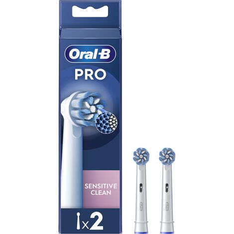 Oral-B Austauschbare Bürstenköpfe EB60X-2 Sensitive Clean Pro Bürstenköpfe Für Erwachsene Anzahl der enthaltenen Bürstenköpfe: 2 Weiß (1/2)