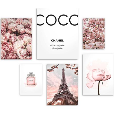 Poster moderni per la parete del soggiorno XXL - Set Parigi nei colori pastello (1/5)