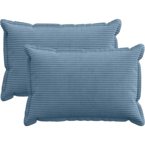 Funda de almohada 2 uds. HOUTEN Azul 40 x 60 cm pana vidaXL