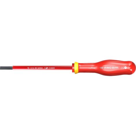 TOURNEVIS isolé 1000 Volts pour vis à fente (1/3)
