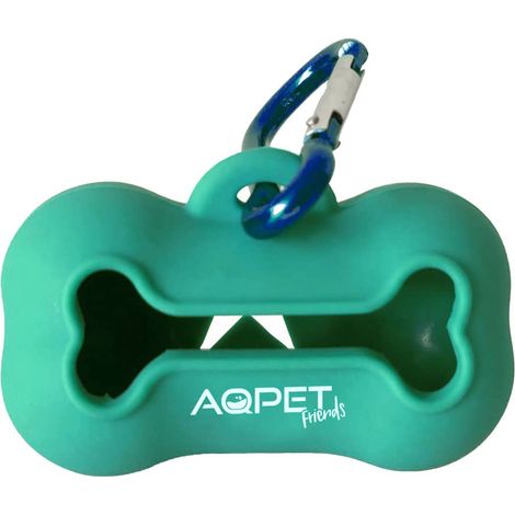 AQPET Dispenser in silicone sacchetti igienici per animali - Inclusi sacchetti compostabili, 8050327305908 (1/3)