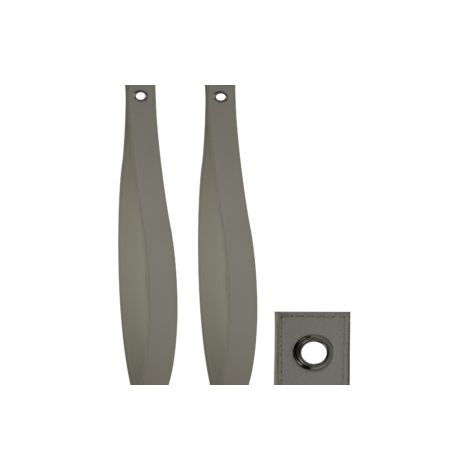 Support étagère sangle façon cuir blanc (1/2)